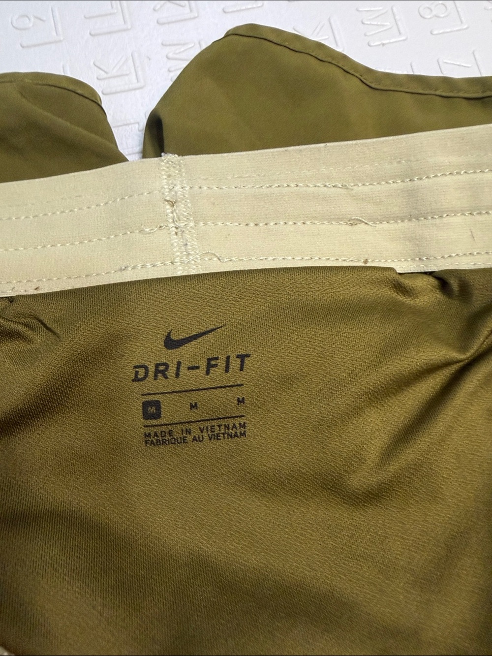 Nike Olive Performance Running Shorts - Picture 3 of 4